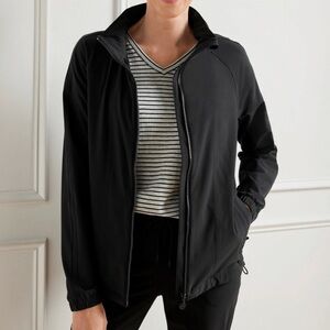Talbots Women's Black Zip-Front Lightweight Jacket Size S